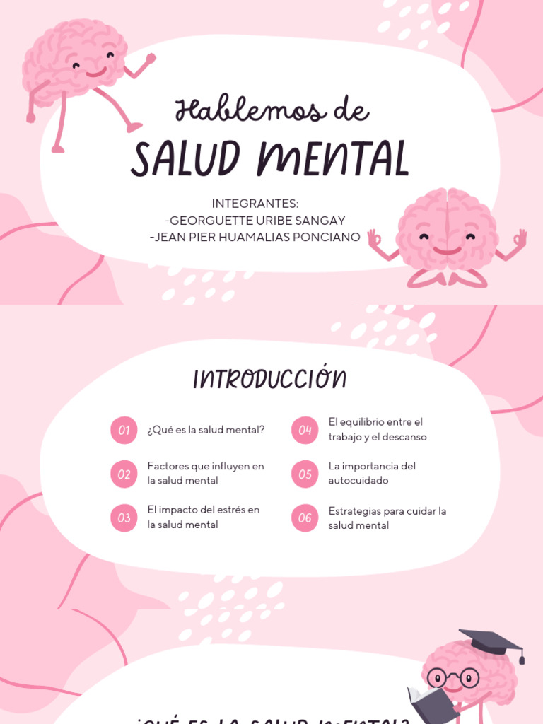 Presentación Salud Mental | PDF | Cuidado de la salud | Sicología