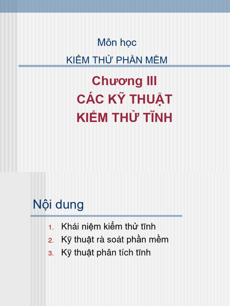 Chuong 3 cac ky thuat kiem thu tinh pdf