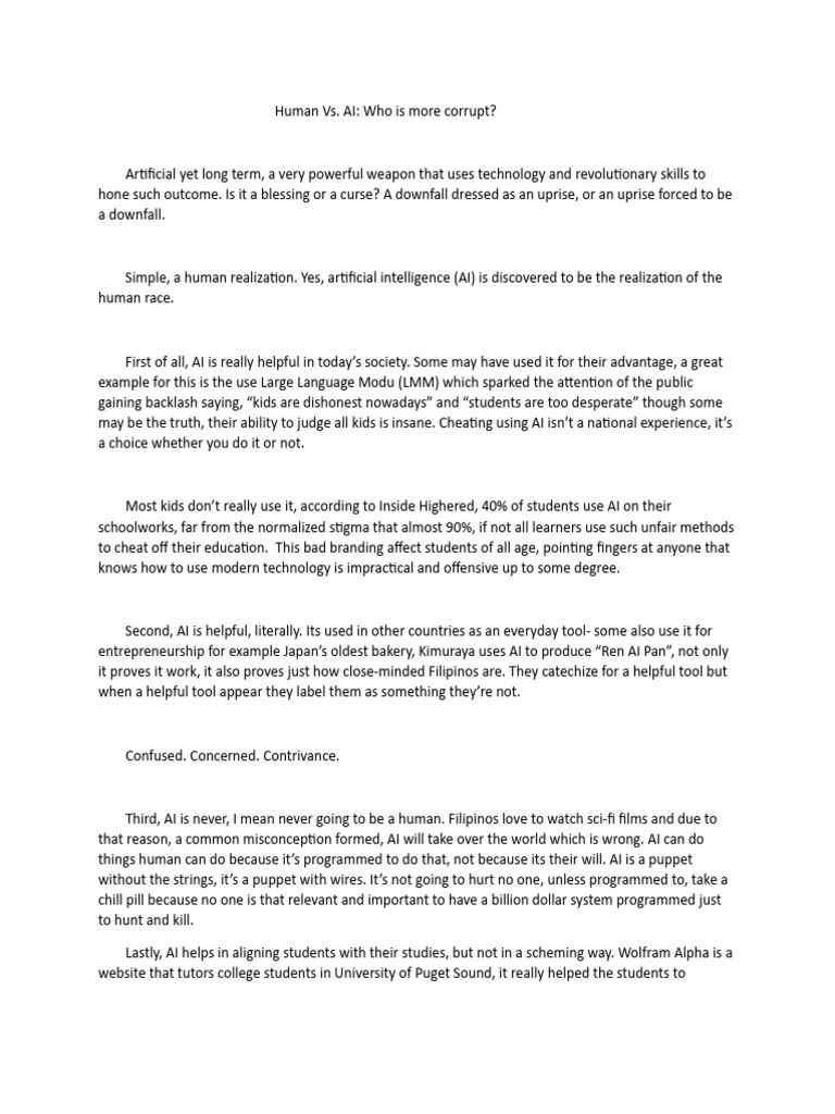 AI: A Blessing or a Curse? | PDF | Artificial Intelligence ...