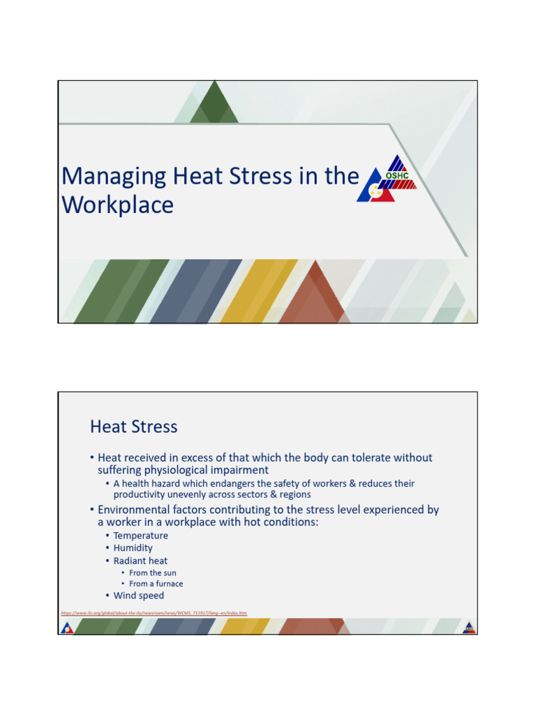 Workplace Heat Stress Solutions | PDF | Hyperthermia | Occupational ...