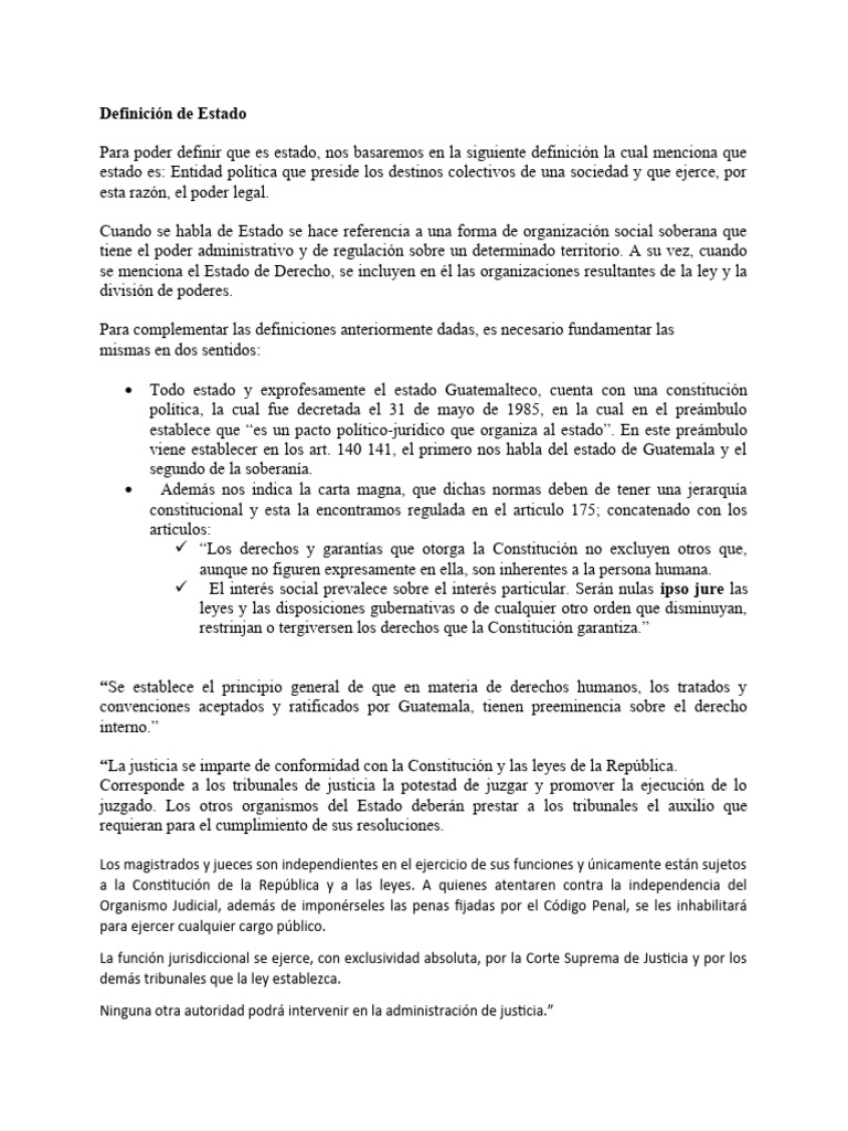Definición de Estado | Descargar gratis PDF | Estado (política ...