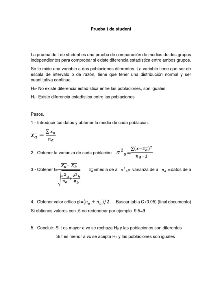 QUE ES LA PRUEBA T DE STUDENT PARA MUESTRAS RELACIONADAS visual data 5