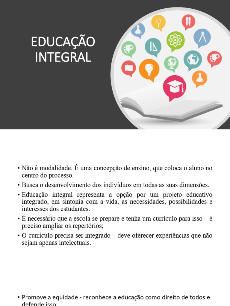 Educação Integral: Conceitos e Práticas | PDF | Pedagogia | Aprendizado
