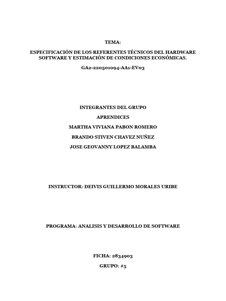 Requerimientos Minimos De Hardwarey Software Pdf Software Memoria