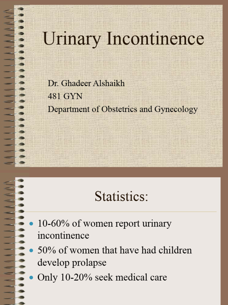 Understanding Urinary Incontinence | PDF | Urinary Incontinence ...