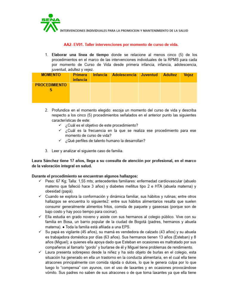 Intervenciones en Salud por Curso de Vida | PDF | Causas de la muerte