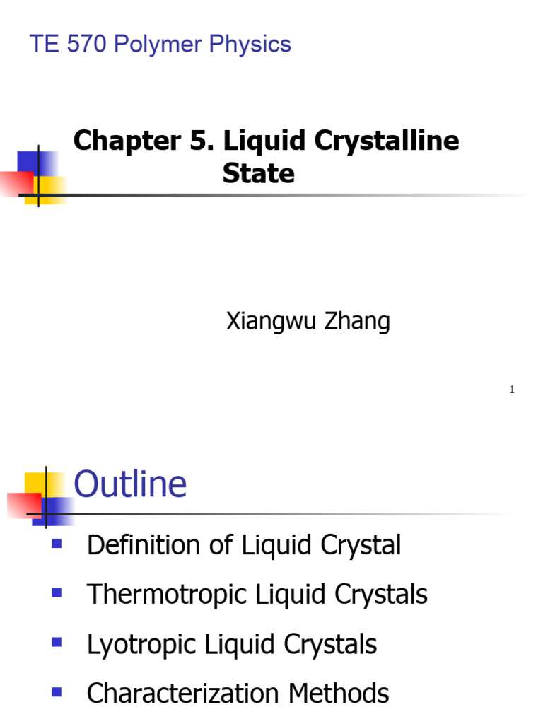 Liquid Crystalline State Overview | PDF | Liquid Crystal | Materials ...
