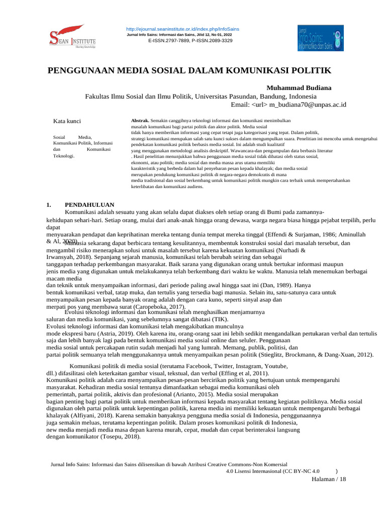 10 Use Of Social Media In Political Communication Pdf