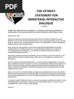 CSD19_Statement for Ministerial Interactive Dialogue_13 May 2011