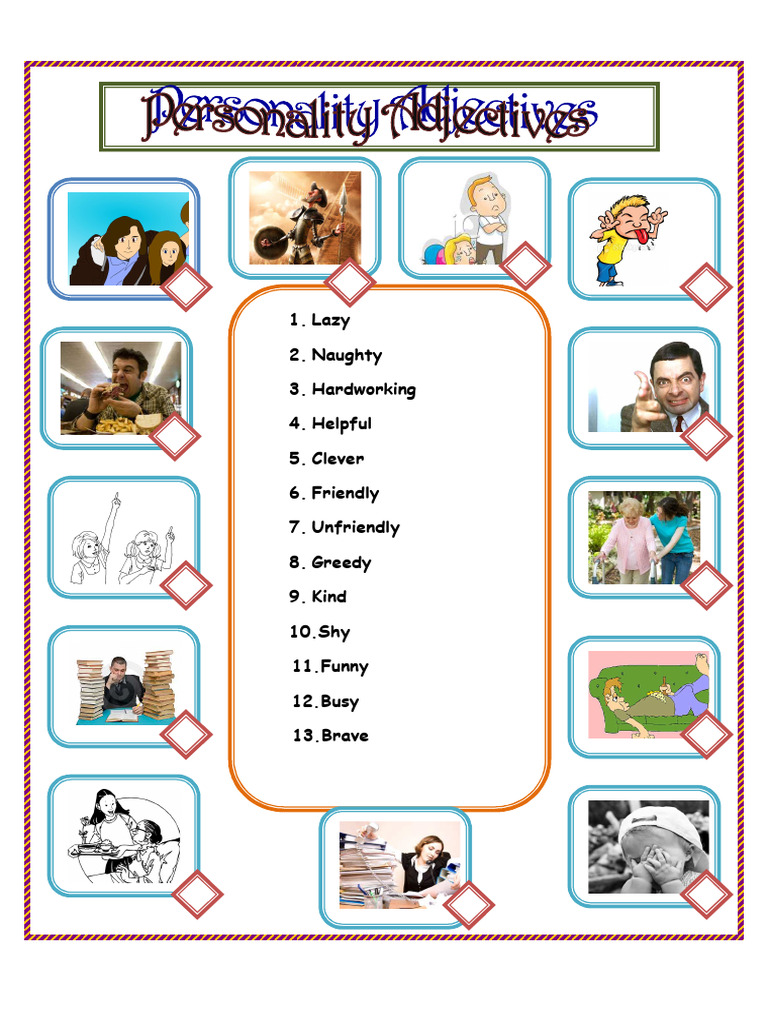 Personality Adjectives Pdf