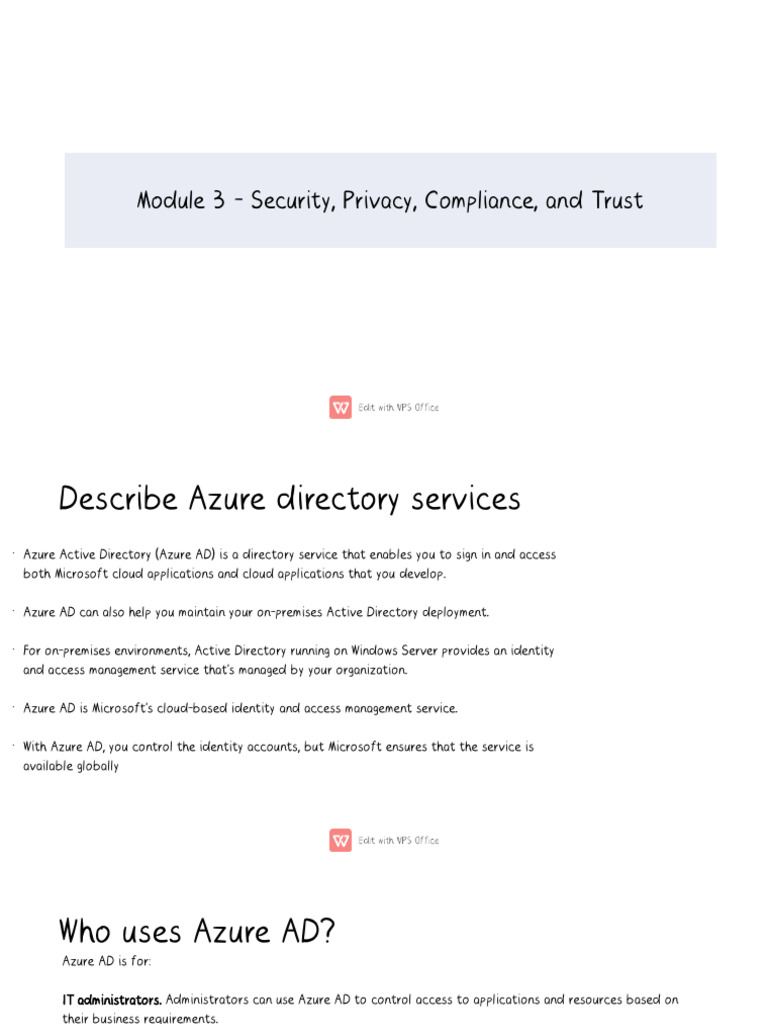 Unit 3 Azure Ad Rbac 1 Pdf Security Computer Security