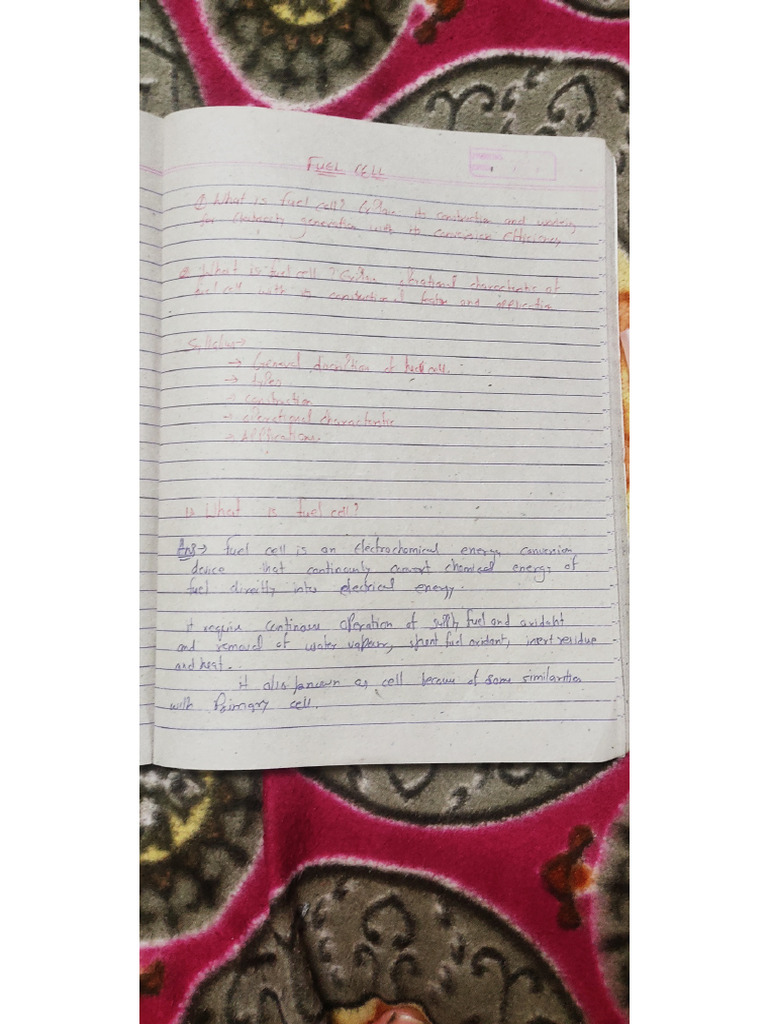 (FUEL cell) notes PDF