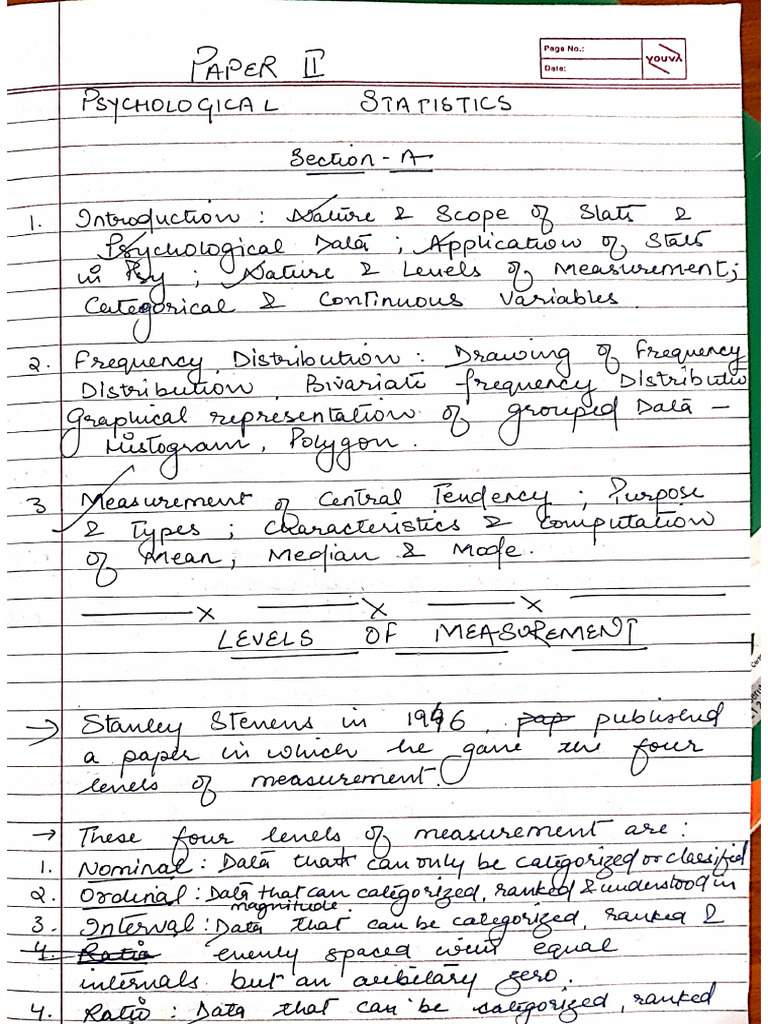 Psychology Statistics Pdf