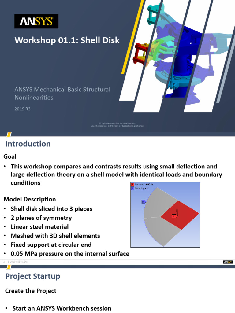 Shell Disk Analysis: 2019 R3 Workshop | PDF | Bending | Mechanical ...