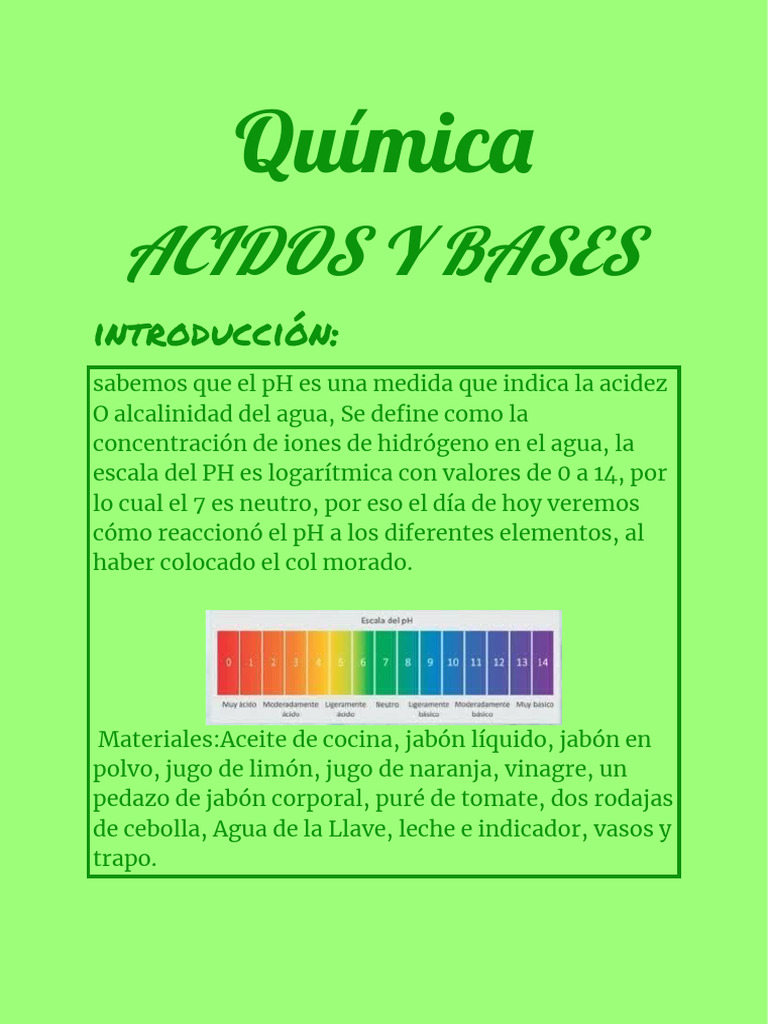 Experimentos de pH con col morada | PDF | Ácido | Ph
