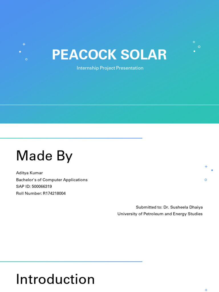 Aditya Kumar - Internship Presentation | PDF | Data Analysis | Computing
