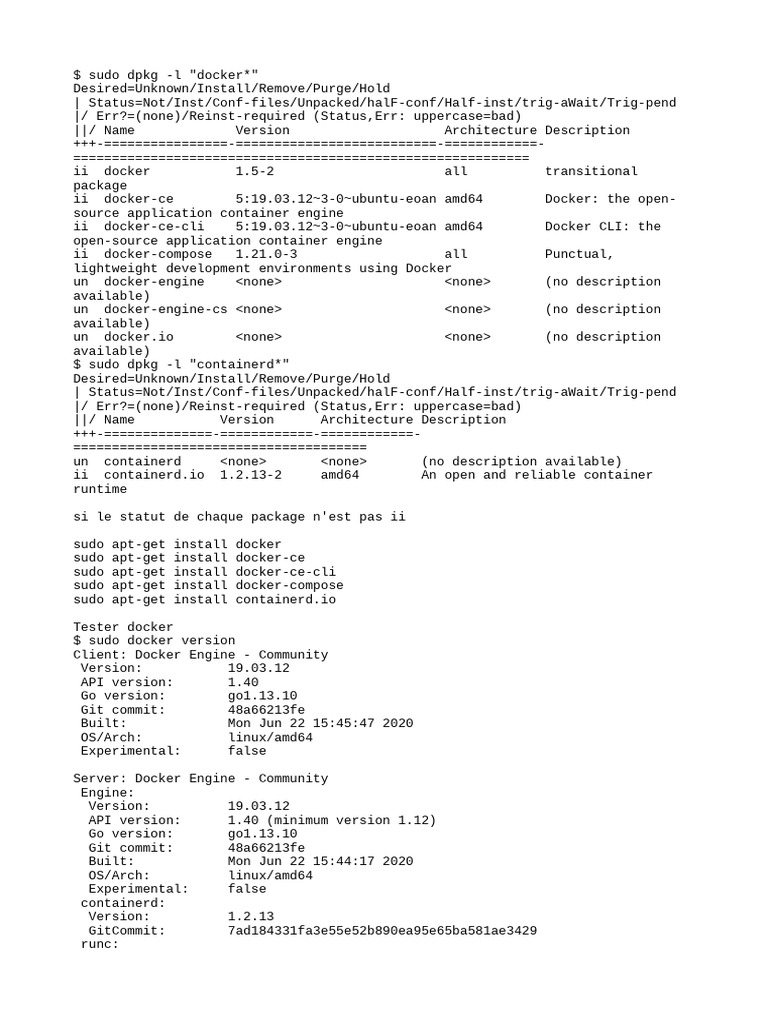 Docker Installation and Configuration Guide | PDF | Postgre Sql ...