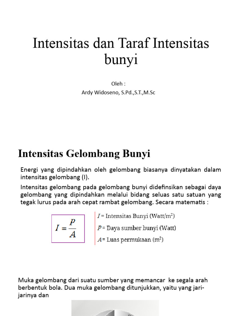 Intensitas Dan Taraf Intensitas Bunyi | PDF | Sains & Matematika