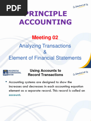PA1 - Meeting 02 - Element FS & T Account Normal Balance