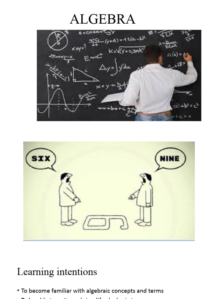 1 Algebra | PDF | Variable (Mathematics) | Equations