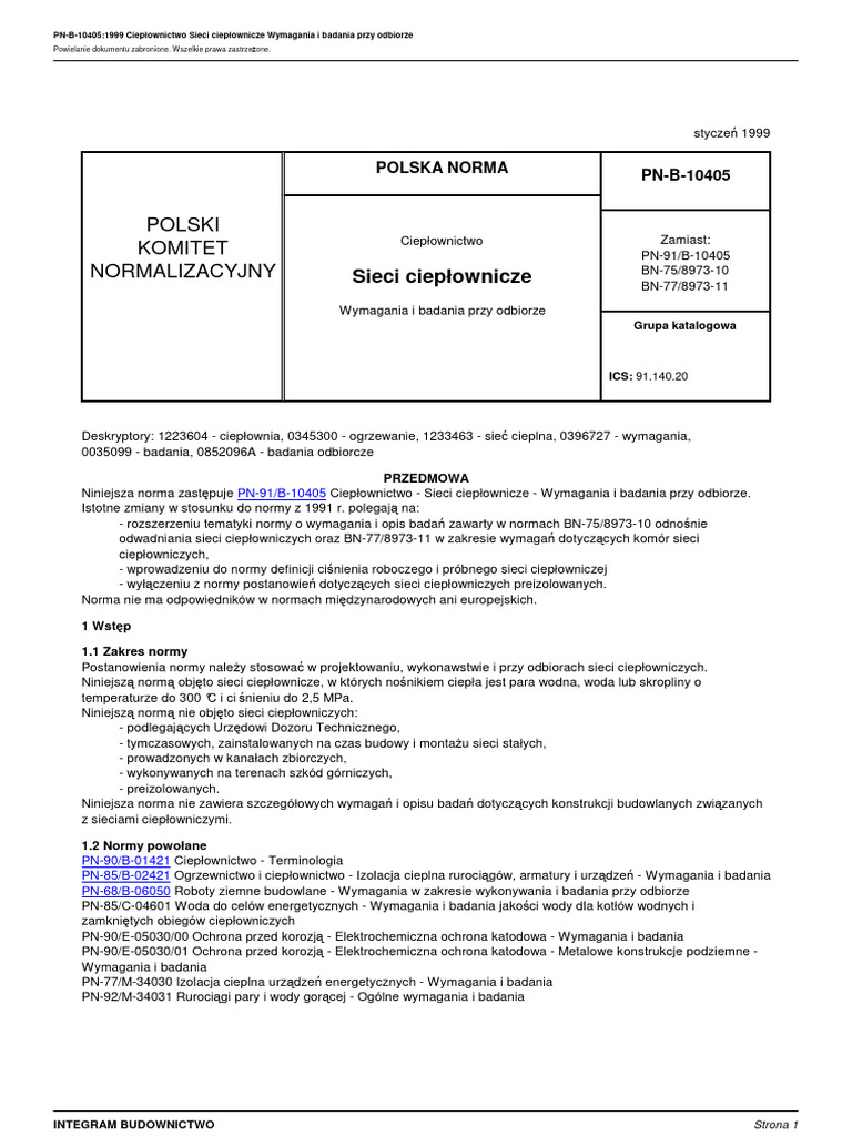 pn-b-10405-1999-ciep-ownictwo-sieci-ciep-ownicze-wymagania-i-badania