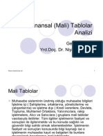 Finansal (Mali) Tablolar Analizi-1