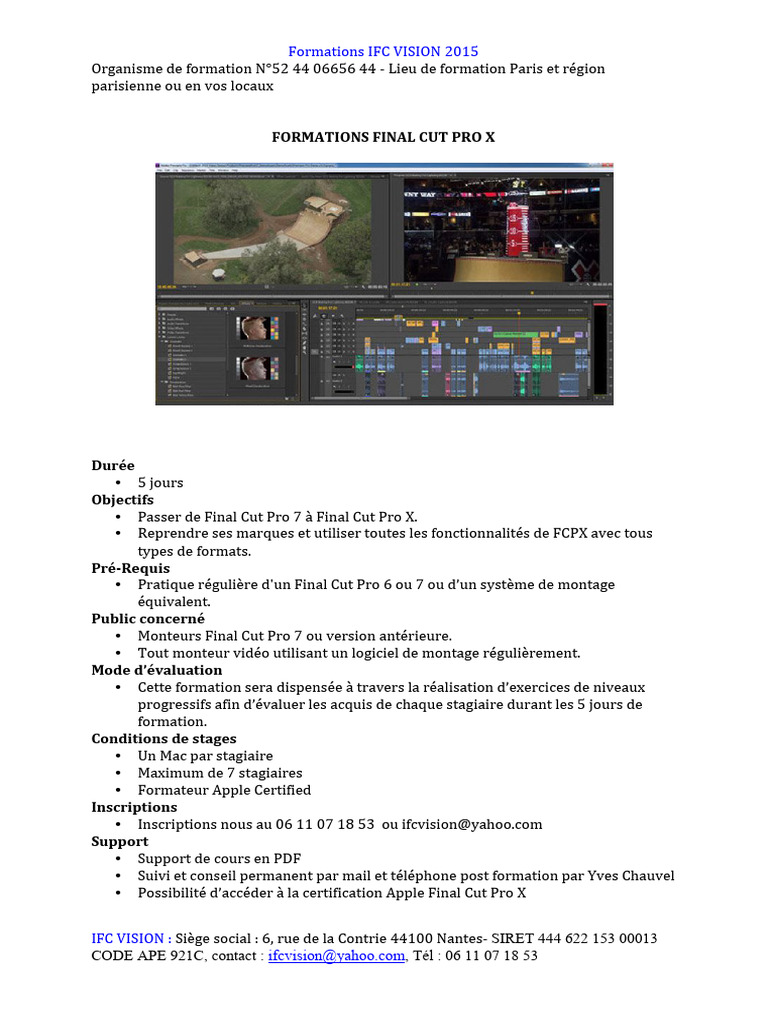 Formation Adobe Premiere Pro CC | PDF | Vidéo | Logiciel
