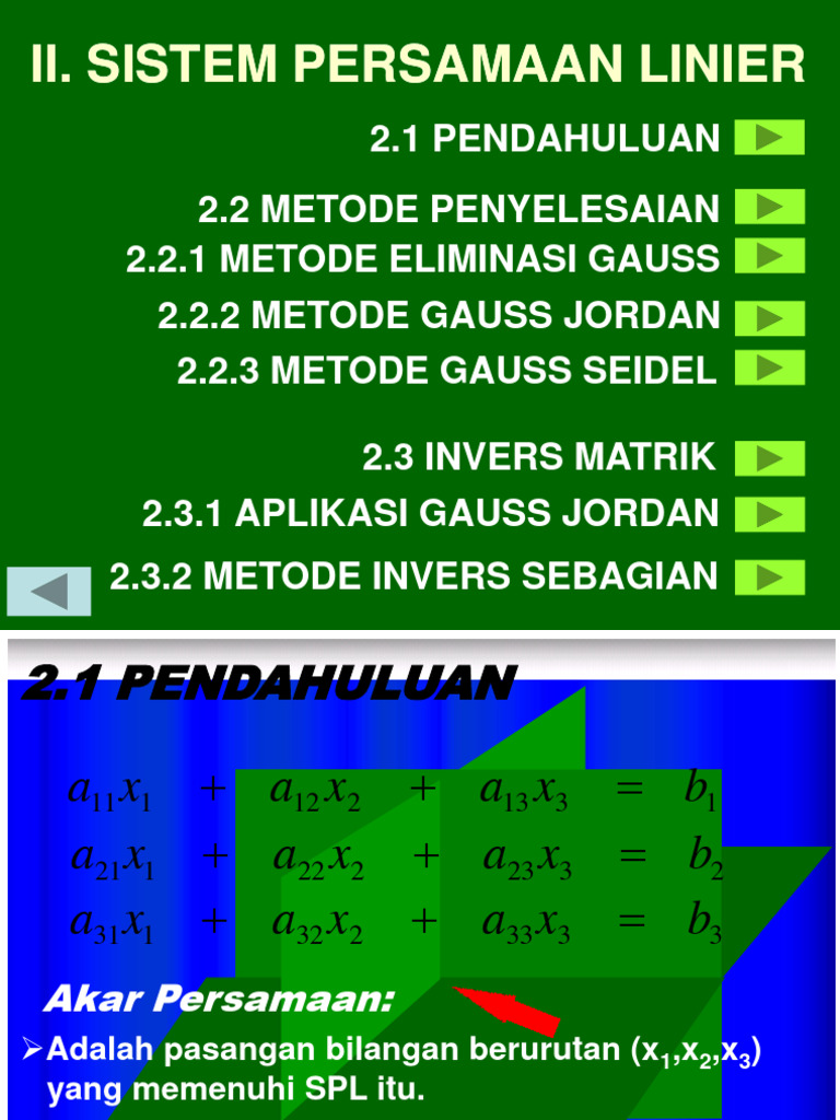 Metode Penyelesaian SPL dan Invers Matrik | PDF | Metode & Bahan Ajar