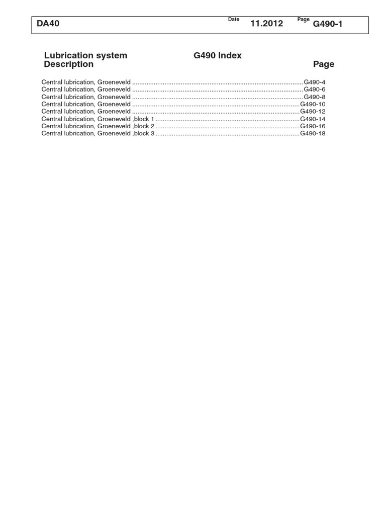 G490 - Lubrication System | PDF | Vehicle Parts | Manufactured Goods