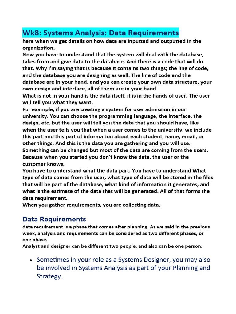 wk8 DR Ramzan Explination - Senior | PDF | Databases | Class (Computer ...