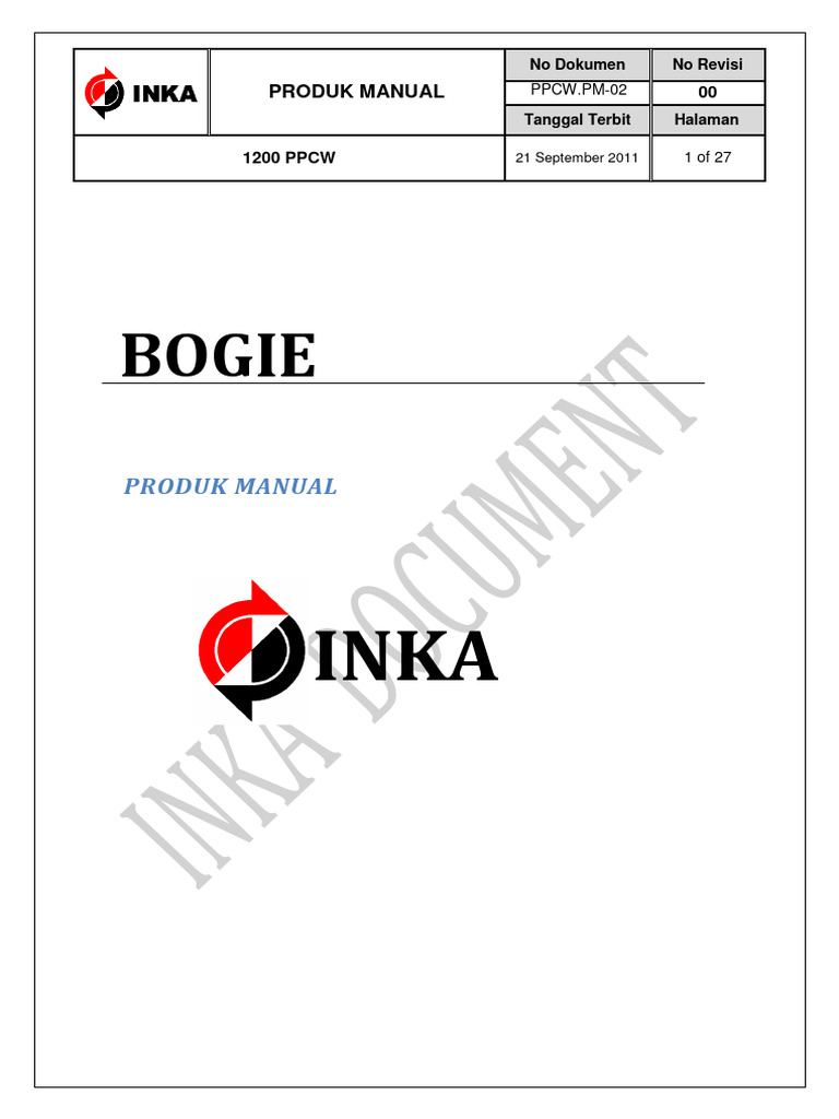 Panduan Bogie Three-Piece PPCW | PDF