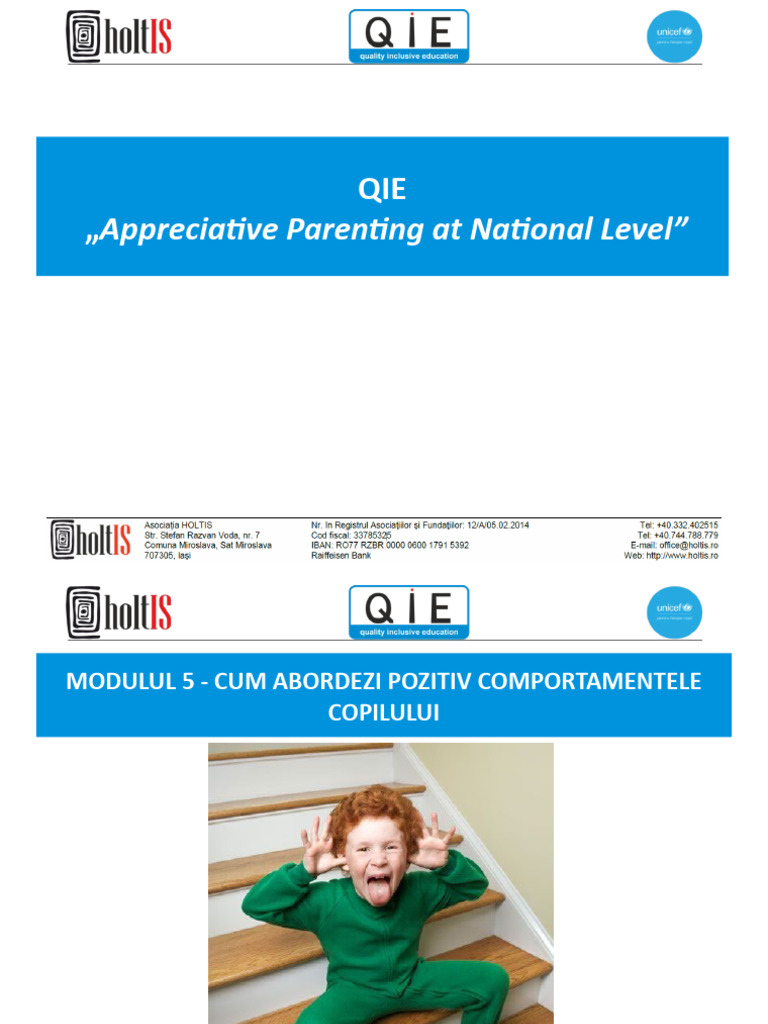 QNP MODULUL05 Cum Sa Abordezi Pozitiv Comportamentul Copilului | PDF