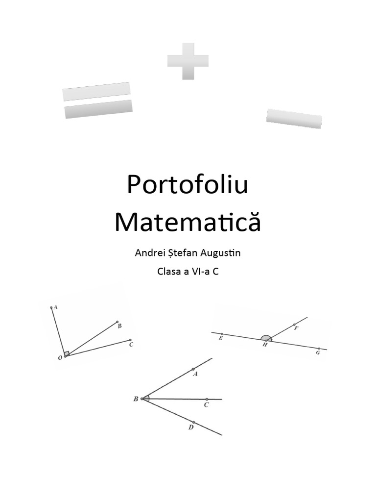 Portofoliu Matematică | PDF