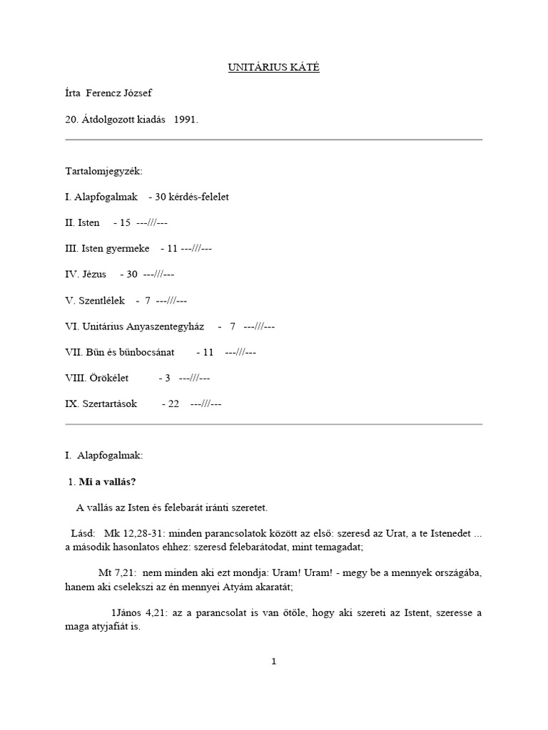 Unitarius Kate | PDF