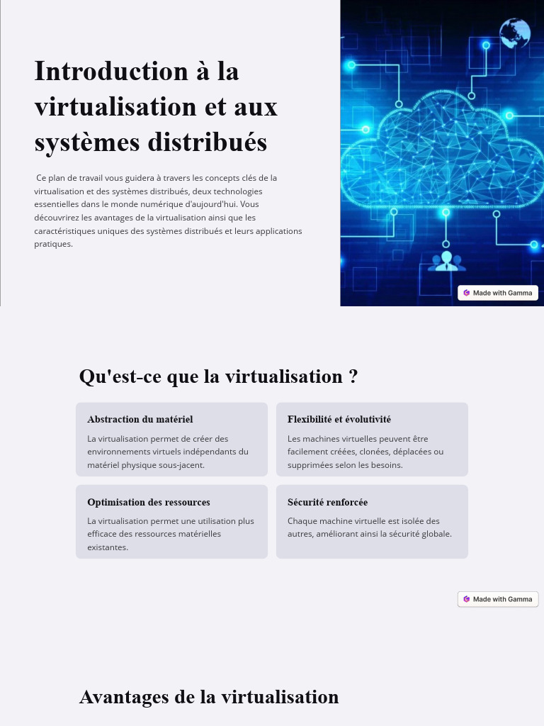 Introduction à la virtualisation et systèmes distribués | PDF ...