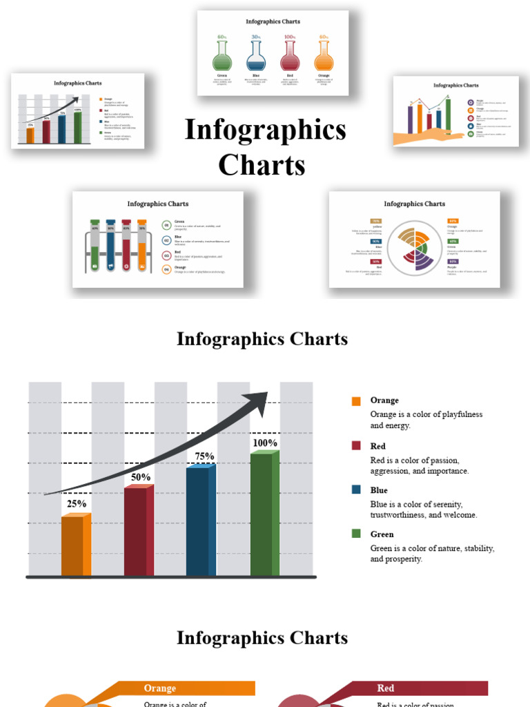 400293 Infographics Charts | PDF | Color | Green