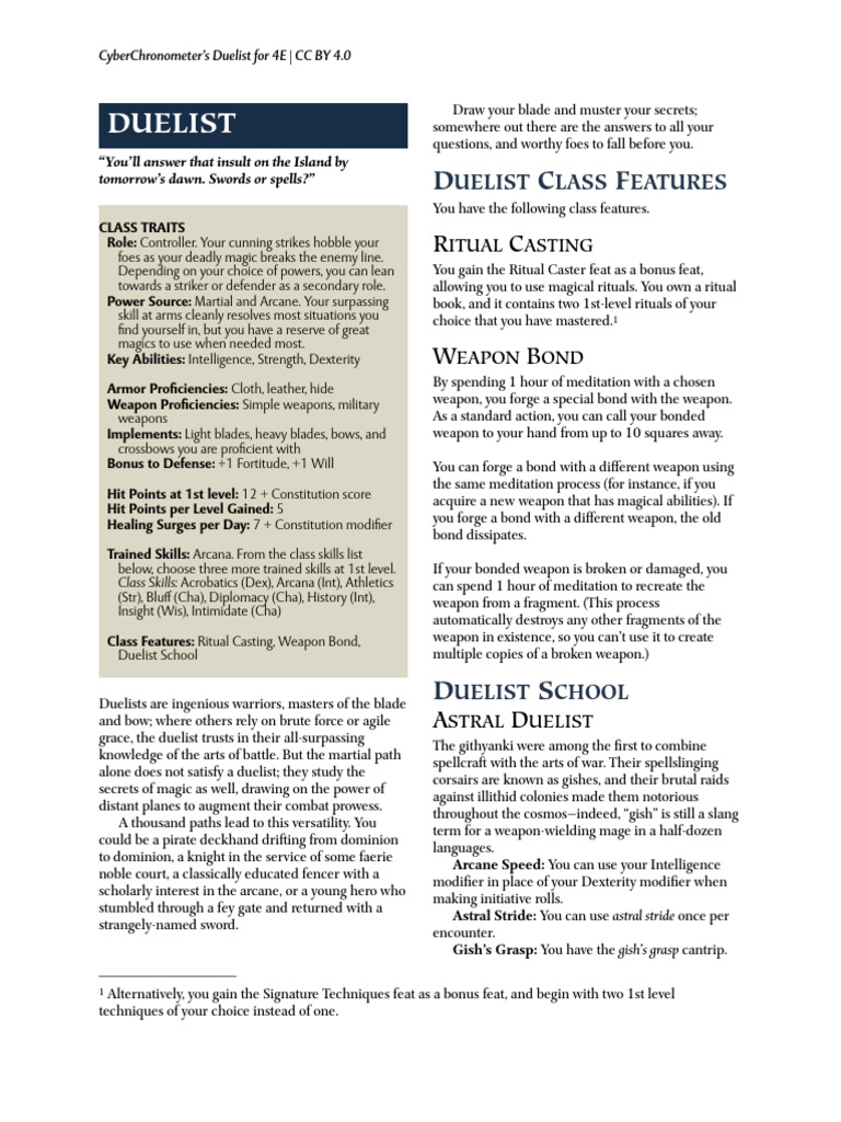 Duelist | PDF | Sword