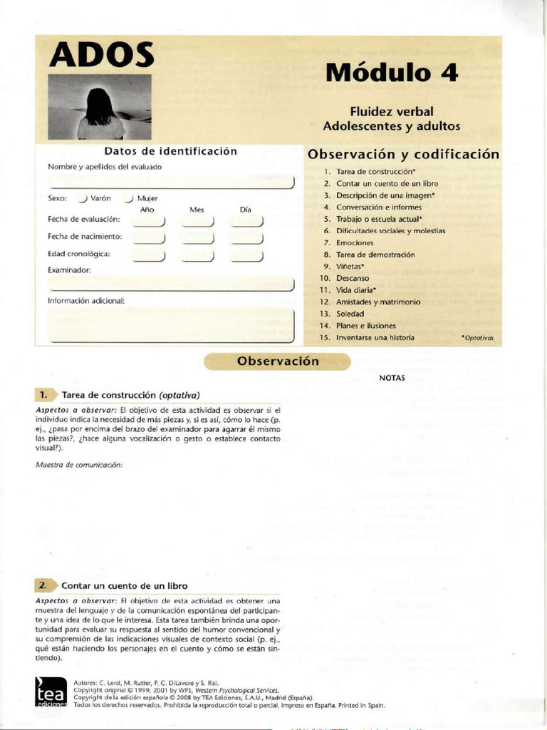 ADOS Modulo 4 | PDF