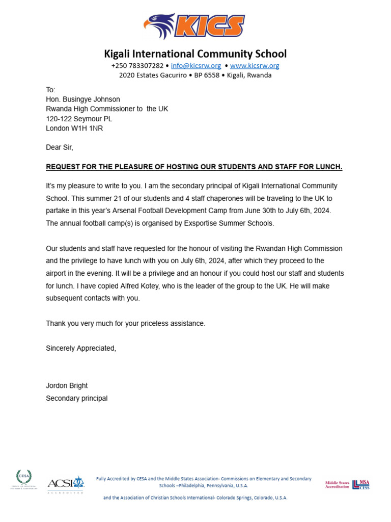 Lunch Invitation for KICS Students | PDF | Sports & Recreation