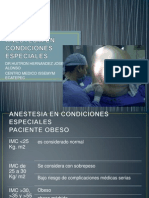 Anestesia en Condiciones Especiales