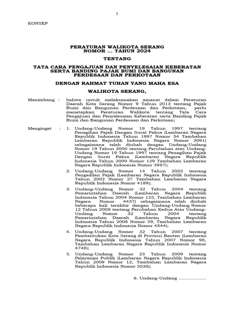 6 Draf Tata Cara Keberatan Banding 2024 Pdf