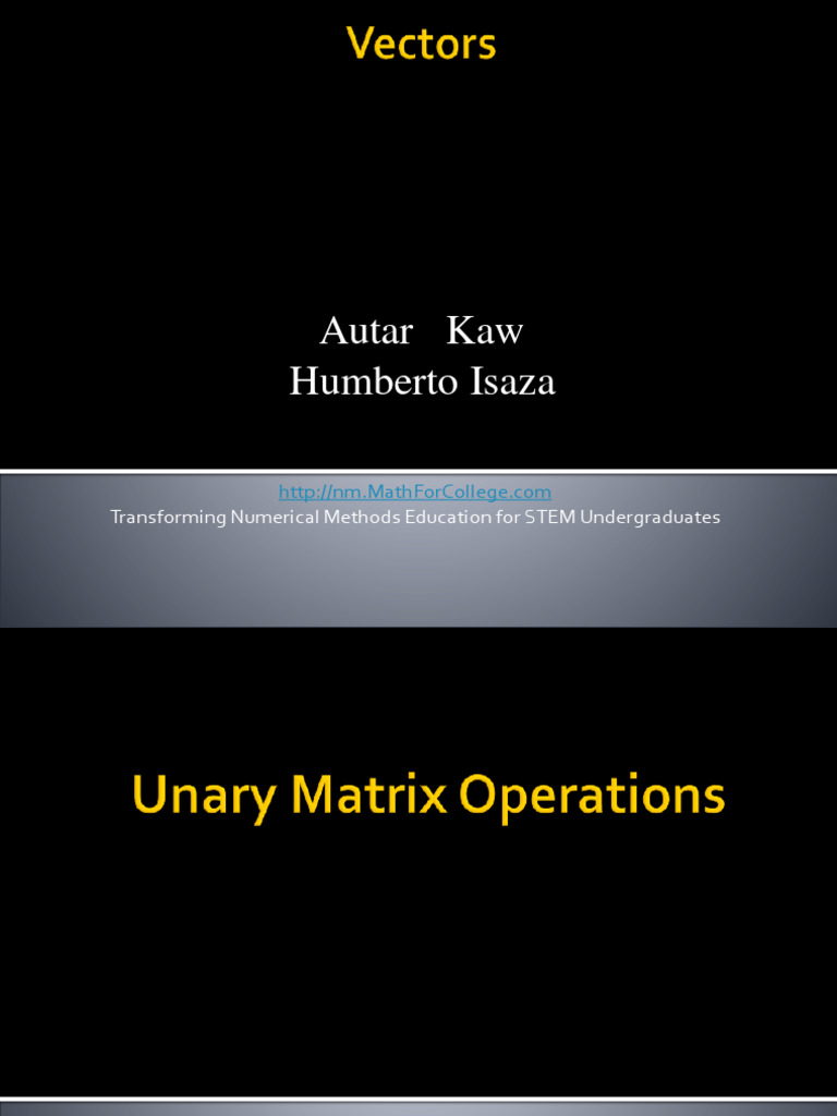 2operations On Matrices Download Free Pdf Vector Space