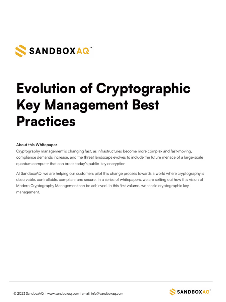 Key Management in Modern Cryptography | PDF | Cryptography | Public Key ...