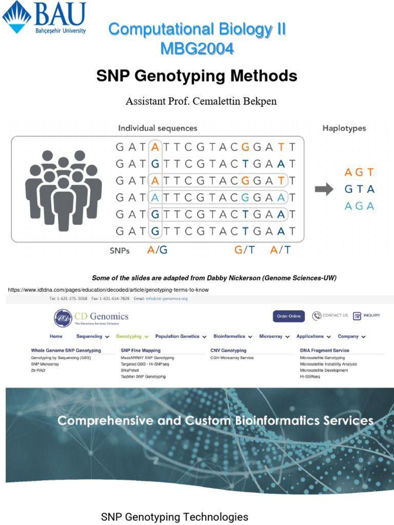 MBG2004 SNP Genotyping Methods Week V - Updated | PDF | Genetics ...