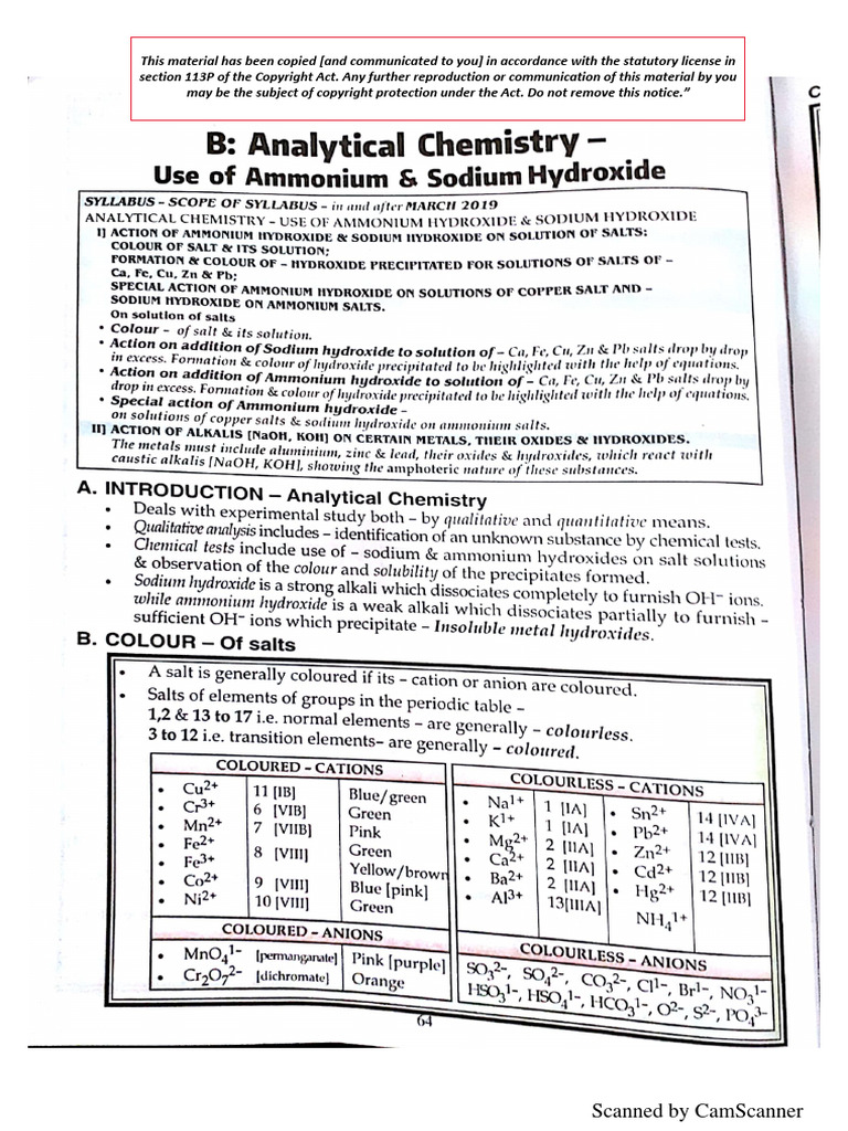 Analytical Chemistry Notes PDF | PDF | Social Science | Computers