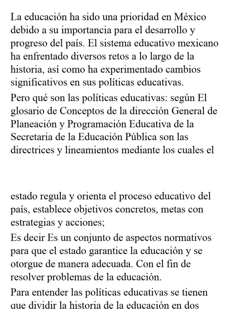 Evolución de la Educación en México | PDF | Enseñando | México