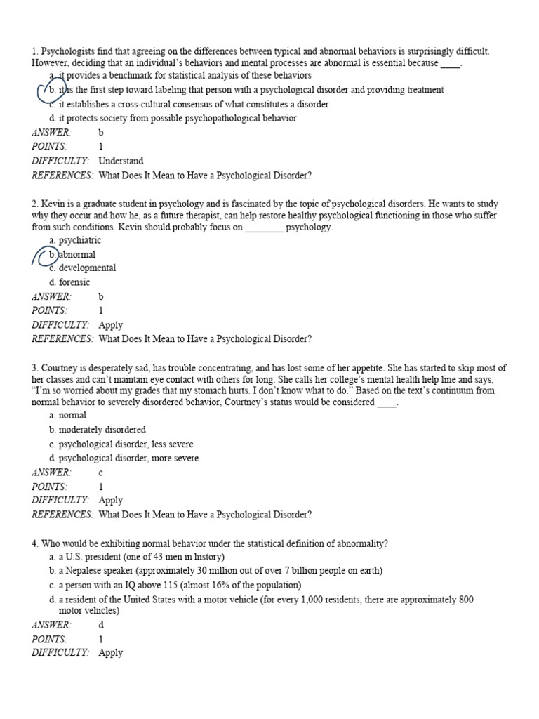 Understanding Psychological Disorders | PDF | Obsessive–Compulsive ...