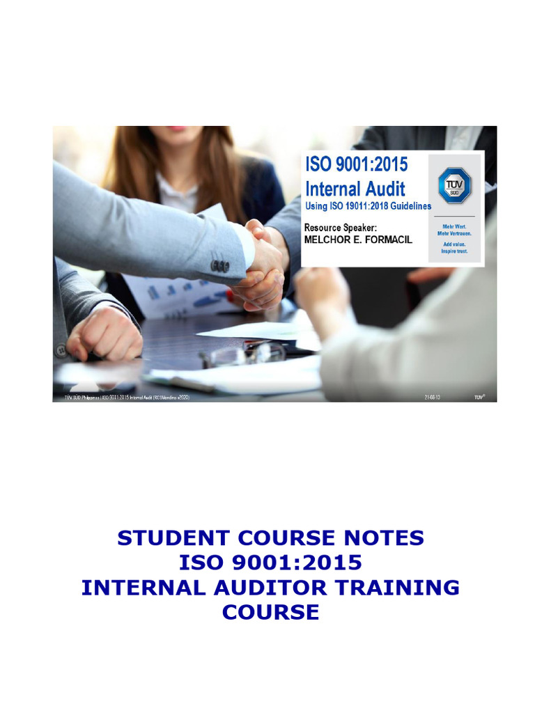 ISO 9001:2015 Internal Auditor Course | PDF | Audit | Iso 9000