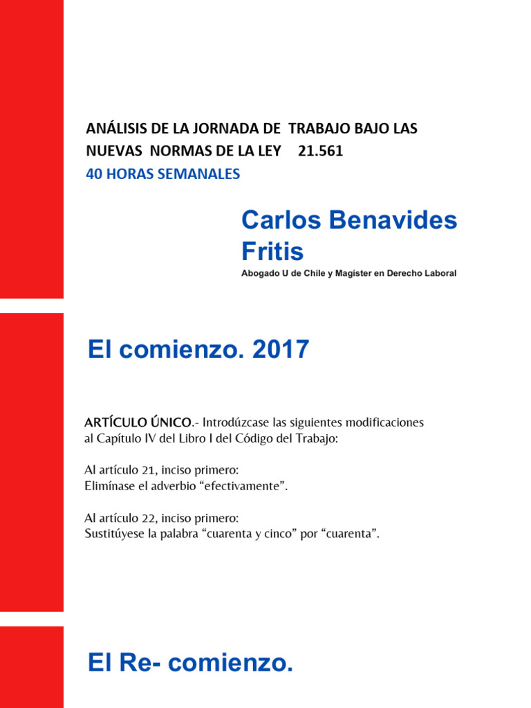 Análisis de la Ley 21.561 en Chile | PDF | Derecho laboral | Tiempo de ...