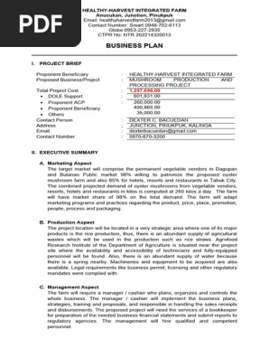 Dexter Business Plan